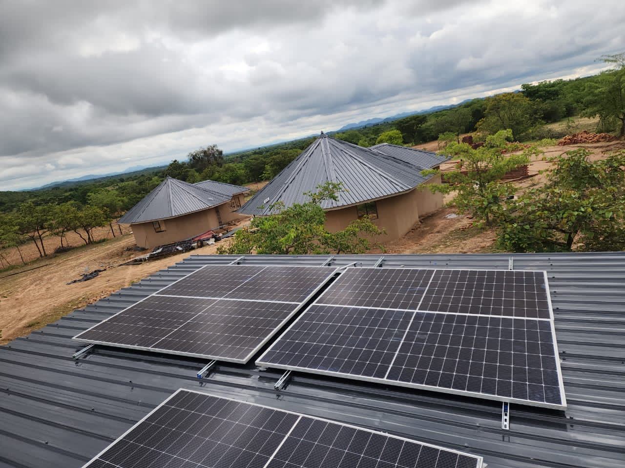 Rural homestead with solar-fed water system
